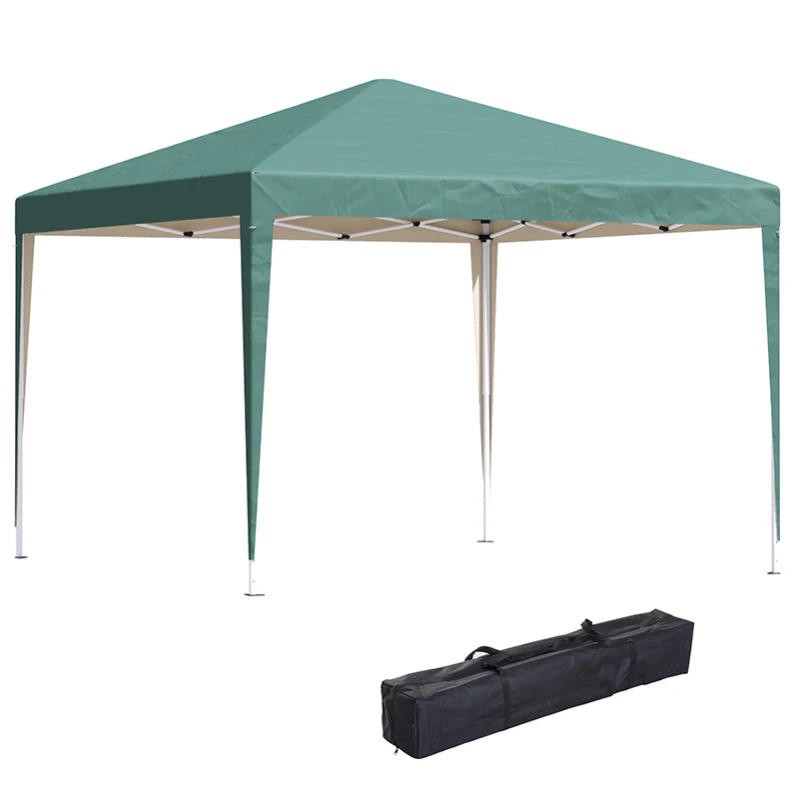 Best 3 x 3M Garden Pop Up Gazebo Height Adjustable Marquee Party Tent Wedding Canopy with Carrying Bag, Green