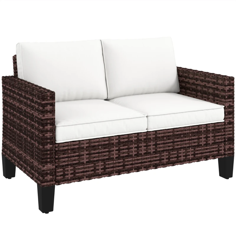 Best Two-Seater Rattan Outdoor Sofa - Brown
