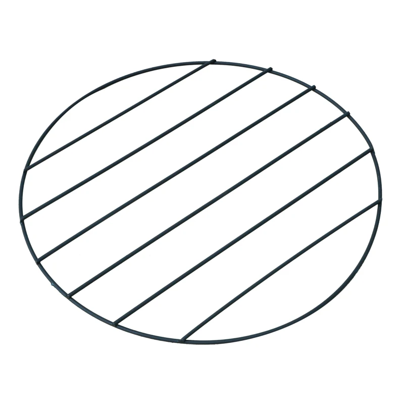 Best Metal Firepit Bowl Outdoor Round Fire Pit w/ Lid, Log Grate, Poker for Backyard, Camping, BBQ, Bonfire, Wood Burning Stove, 56 x 56 x 45cm, Black - Image 8