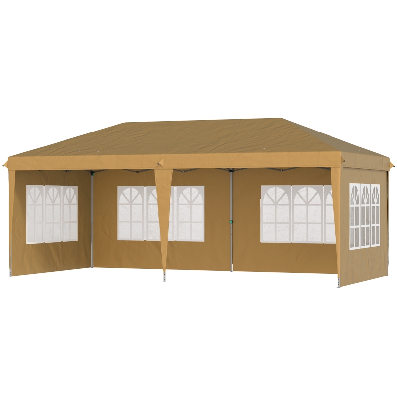 Best 3 x 6m Pop-Up Gazebo, with Removable Walls - Khaki - Image 11