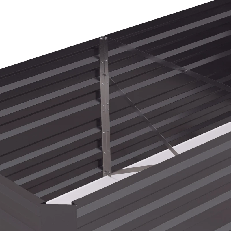 Best Raised Beds for Garden, Galvanised Steel Outdoor Planters with Multi-reinforced Rods, 180 x 90 x 59 cm, Dark Grey - Image 8