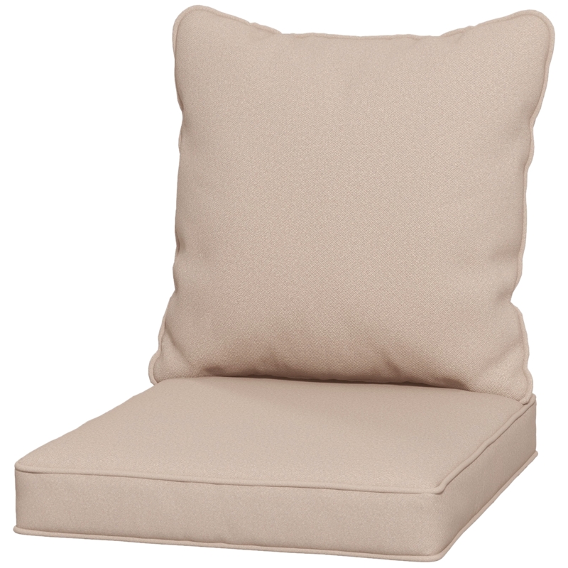 Best Seat and Back Padded Cushion Set - Beige - Image 11