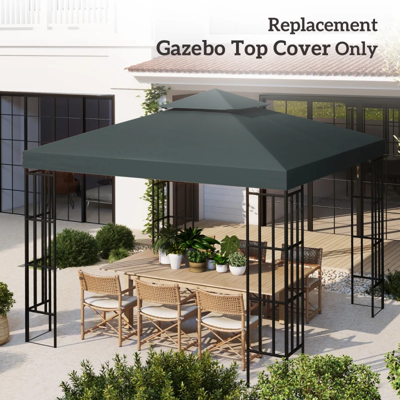 Best Gazebo Roof Replacement, for 3 x 3(m) Frames - Grey - Image 7