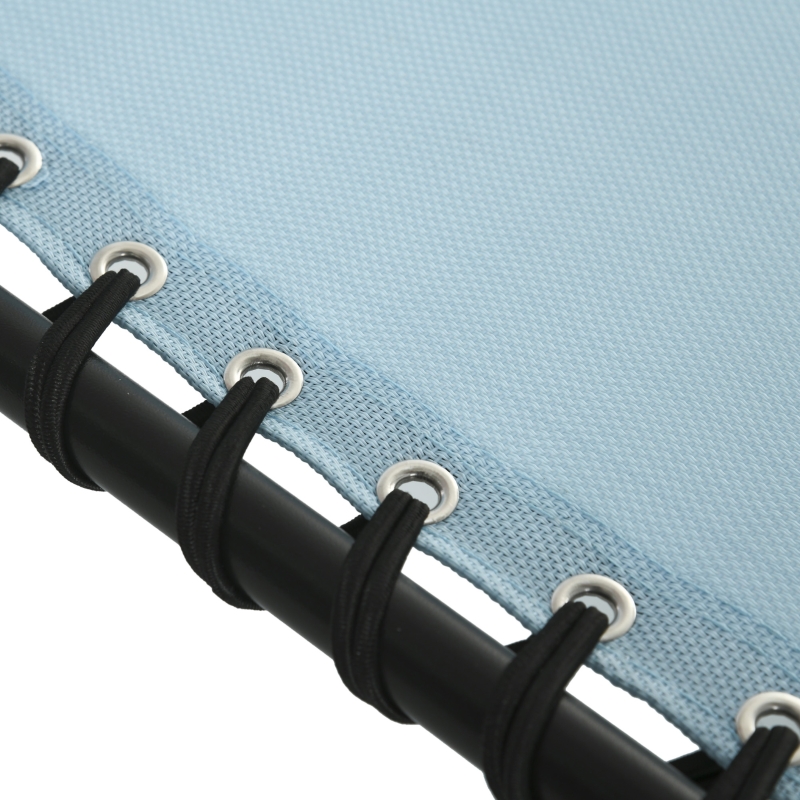 Best Folding Sun Lounger Beach Chaise Chair Garden Cot Camping Recliner with 4 Position Adjustable, Baby Blue - Image 9