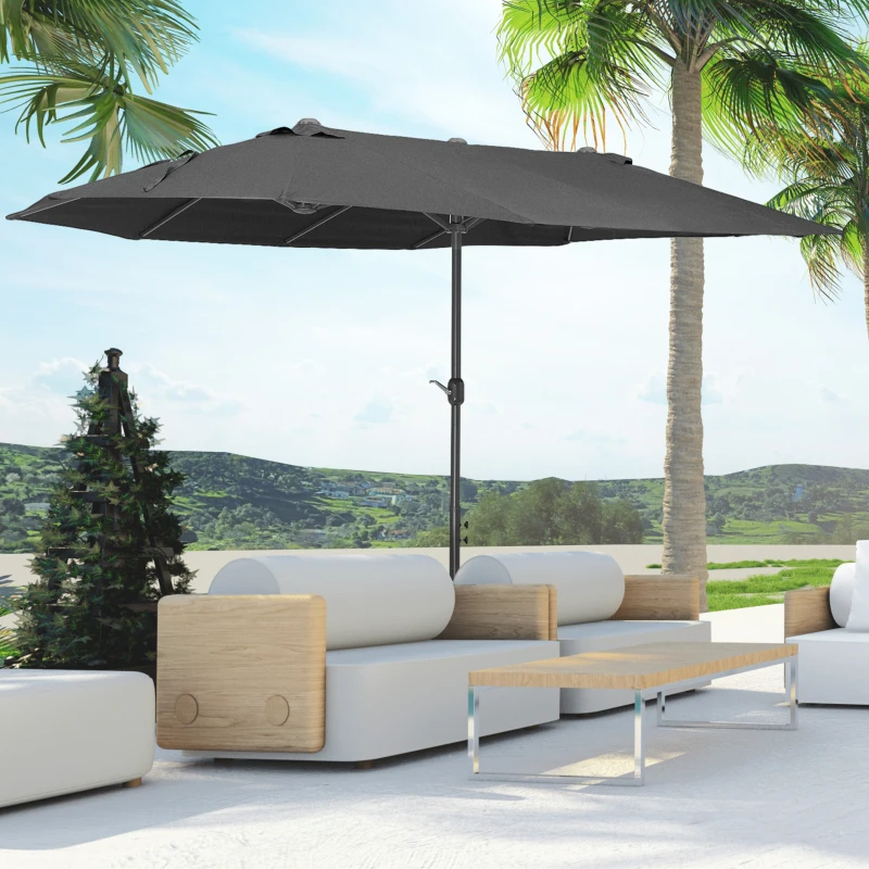 Best 4.6m Canopy Parasol - Black - Image 2