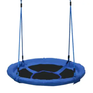 Best Kid Nest Swing Seat Saucer Tree Swing 40 Inch/100cm for Outdoor Indoor Blue