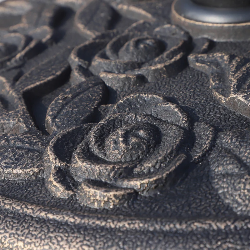 Best 9kg Garden Parasol Base, Round Resin Cast Iron Effect Sun Umbrella Base, Outdoor Umbrella Stand for 38mm or 48mm Outdoor Umbrella Poles, Bronze Tone - Image 7