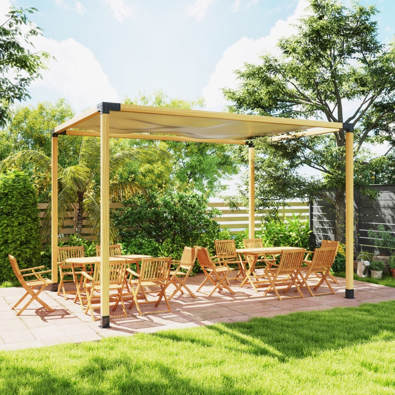 Best Pergola Kit, DIY Pergola Brackets with 3-Way Pergola Corner Brackets and Post Base for 4" x 4" (Actual 3.6" x 3.6") Lumber, 8 PCS Includes Screws - Image 9