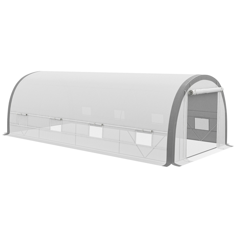 Best 6 x 3(m) Polytunnel Greenhouse with Upgraded Structure, Mesh Door and Windows, 15 Plant Labels, White - Image 10