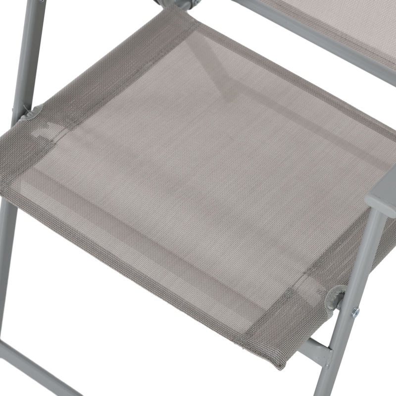 Best Eight-Piece Garden Dining Set, with Chairs, Table and Parasol - Grey - Image 9