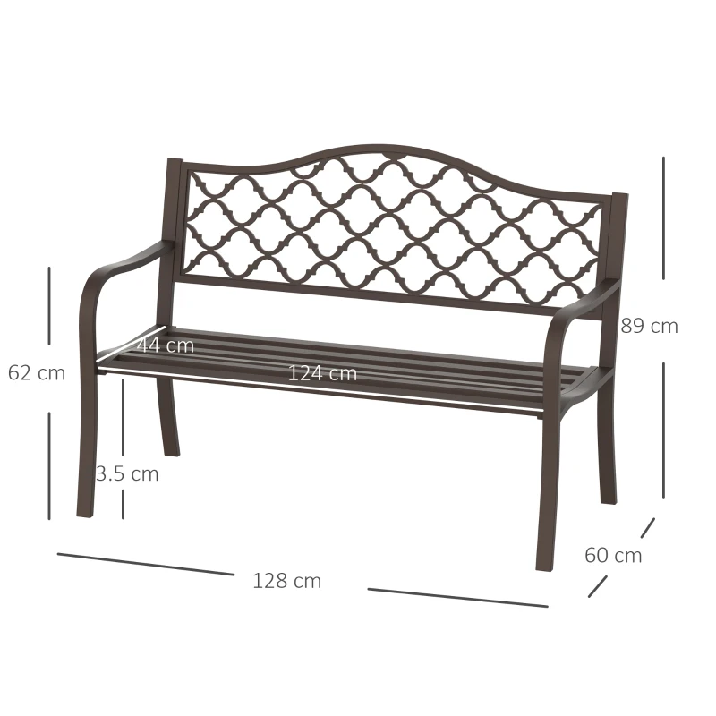 Best Antique Style Outdoor Cast Iron Front Porch Bench Path Chair Seat Outdoor - Image 3