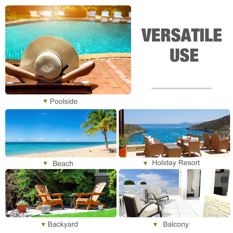 Best 2 Seater Rattan Lounger Adjustable Double Chaise Chair Loveseat w/ Cushion Black - Image 6