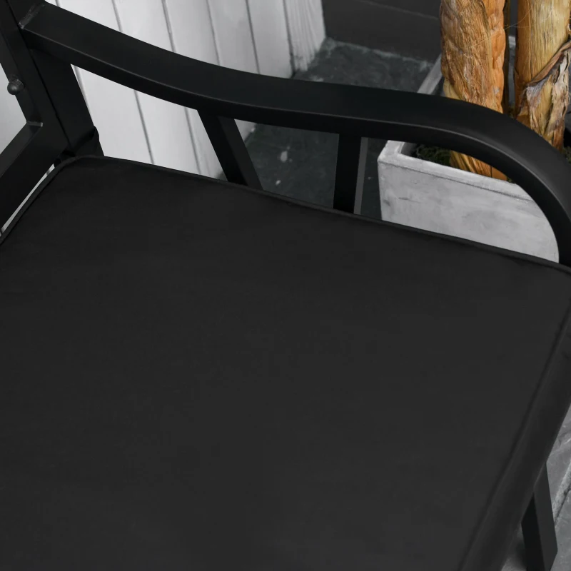 Best Garden Bench Cushion 2 Seater Loveseat Seat Pad for Patio Swing Furniture for Indoor & Outdoor Use, 120 x 50 x 8 cm, Black - Image 8