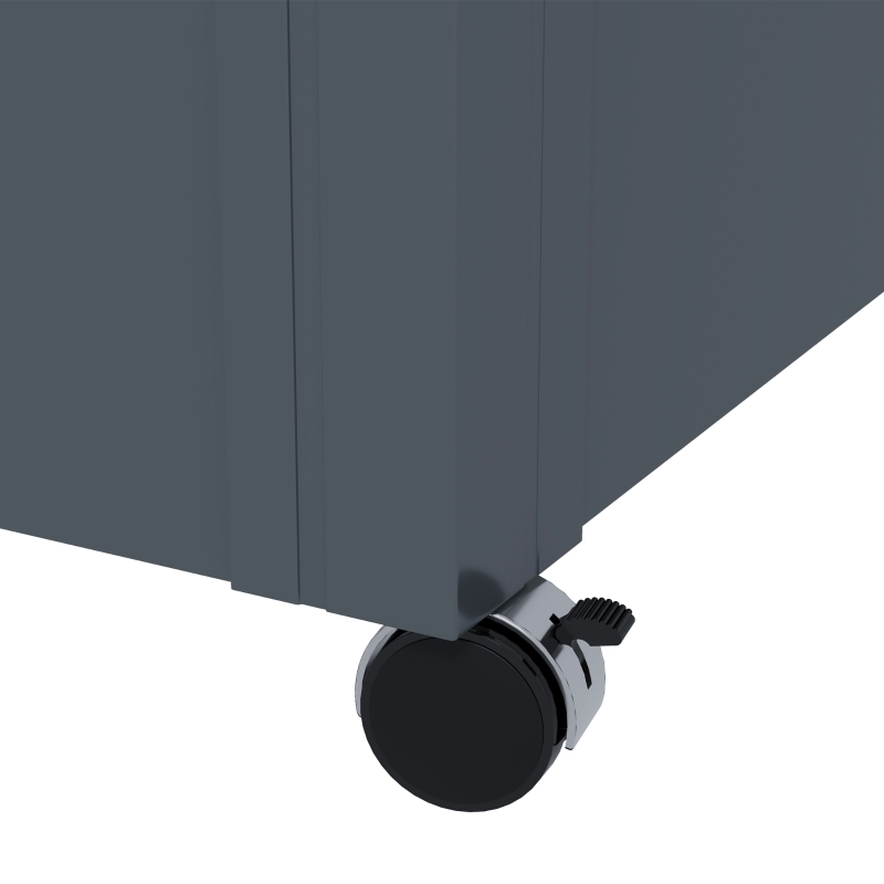 Best 311L Galvanised Steel Garden Storage Box, with Lock - Dark Grey - Image 9