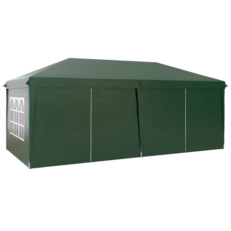 Best 3 x 6m Pop-Up Gazebo, with Curtain Walls and Windows - Dark Green - Image 11