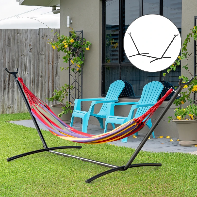 Best 2.86m Universal Hammock Stand Metal Frame Garden Camping Picnic Outdoor Patio Replacement Stand Only - Image 2