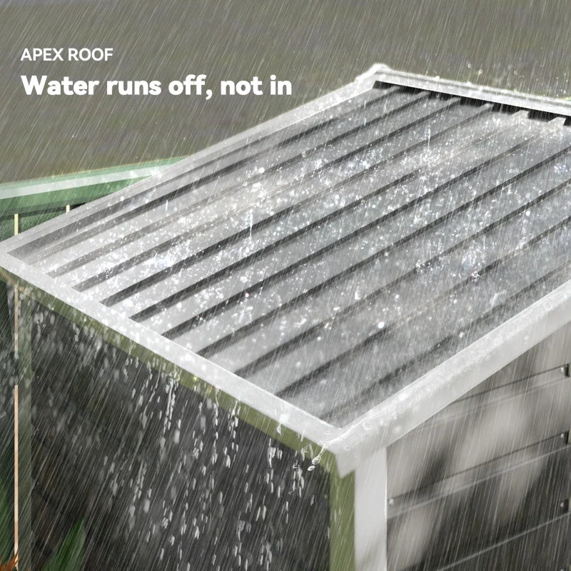 Best 7 x 4ft Garden Shed, Easy to Assemble, Upgraded Galvanised Steel Frame with Foundation Kit, Double Doors with Lock, Outdoor Metal Shed with Vents and Gloves, Garden Storage Shed, Dark Grey - Image 8