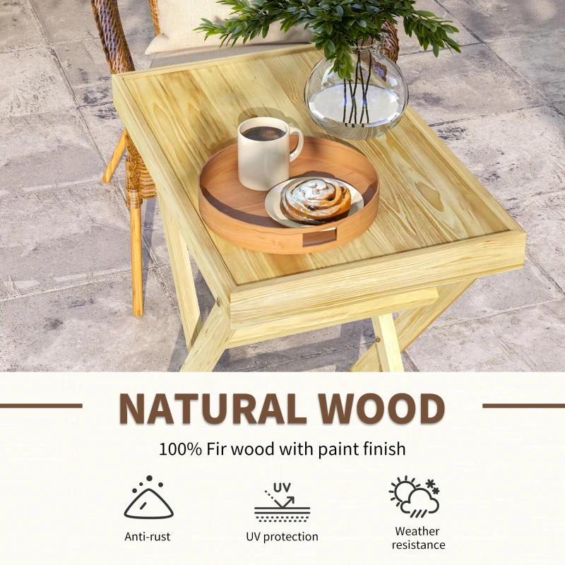 Best 44 x 68cm Wooden Garden Table - Image 4