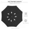 Best 2.7m Outdoor Patio Garden Umbrella Parasol with Tilt Crank and 24 LEDs Lights, Black - Image 6