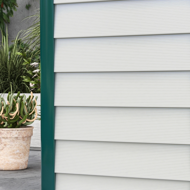 Best 9x 6FT Metal Outdoor Garden Shed, Galvanised Tool Storage Shed w/ Sloped Roof, Lockable Door for Patio Lawn, Green - Image 9