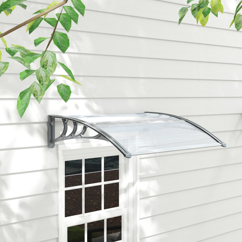 Best Door Canopy Awning Outdoor Window Rain Shelter Cover for Front/Back Door Porch Clear 100 x 75cm - Image 10