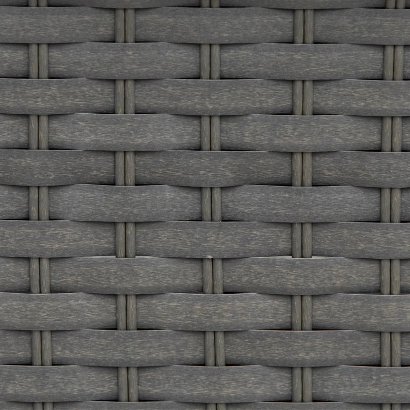 Best 6PC Garden Rattan Sofa Set Bonzer Outdoor Furniture Patio Table Loveseat Stool Lounging Ottoman Aluminium Frame Wicker Weave Conservatory Grey - Image 8