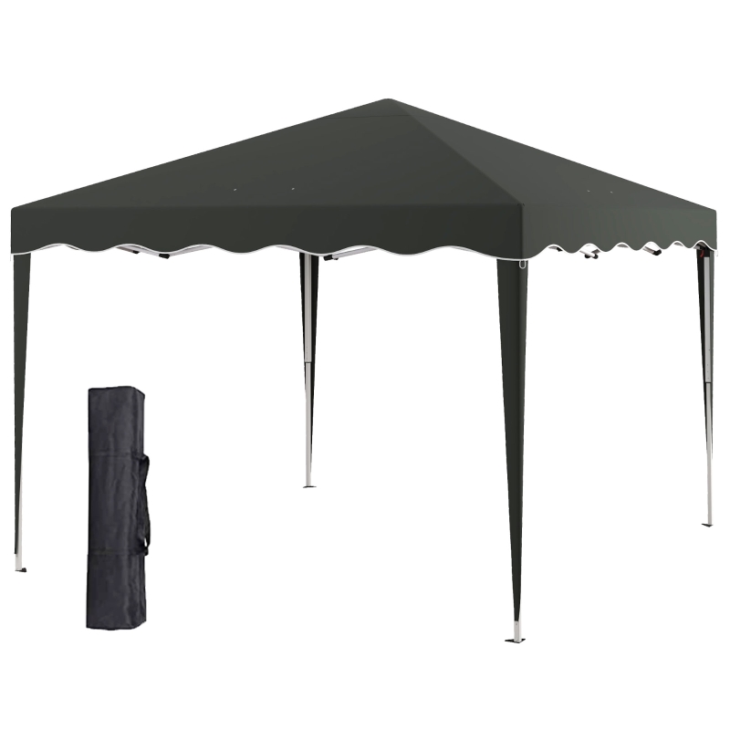 Best 3 x 3cm Adjustable Height Pop-Up Gazebo, with Bag - Grey - Image 11