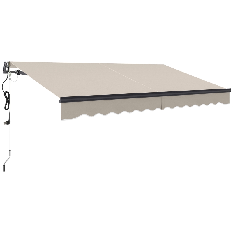 Best 3.5 x 3m Electric/Manual Awning, with Remote - Beige