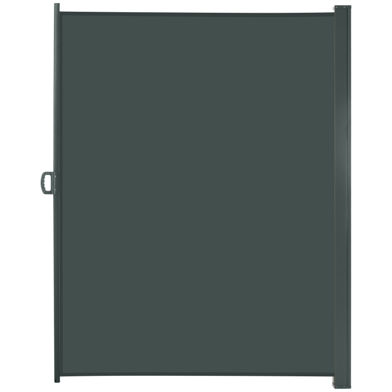 Best 3x2m Retractable Sun Side Awning Screen Fence Patio Garden Wall Balcony Screening Panel Outdoor Blind Privacy Divider, Grey