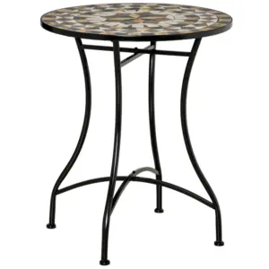 Best Φ60cm Mosaic Outdoor Patio Table - Grey