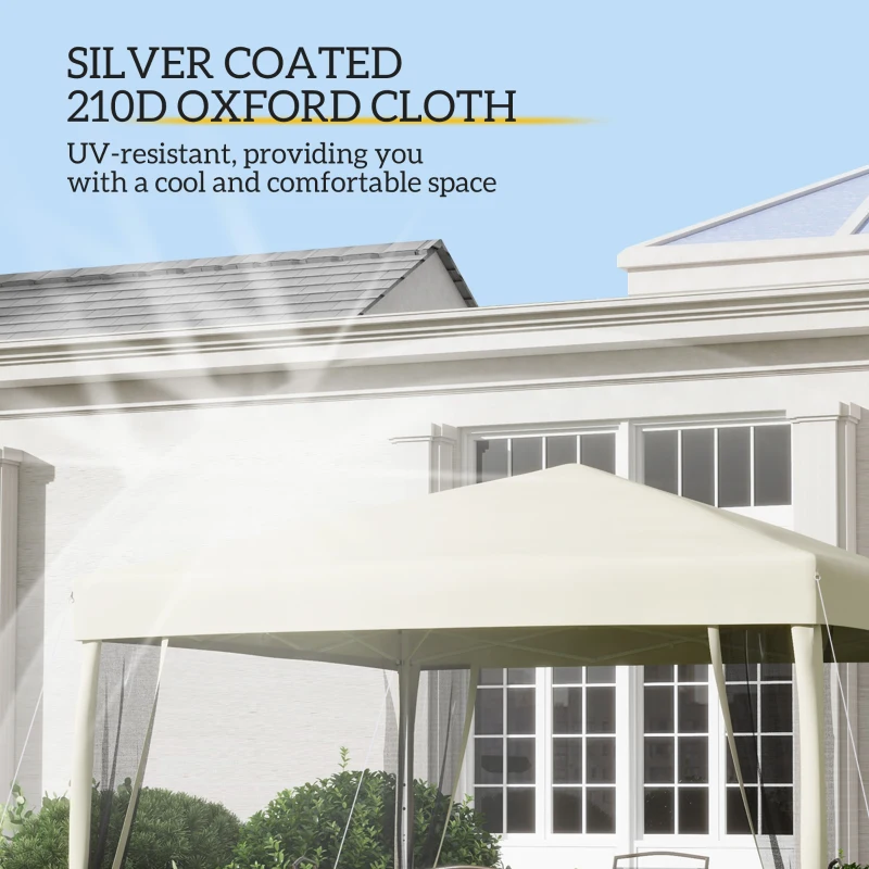 Best 3 x 3(m) Pop Up Gazebo with 4 Mesh Sides and Carry Bag, Height Adjustable Party Canopy Tent, Portable Garden Outdoor - Image 5