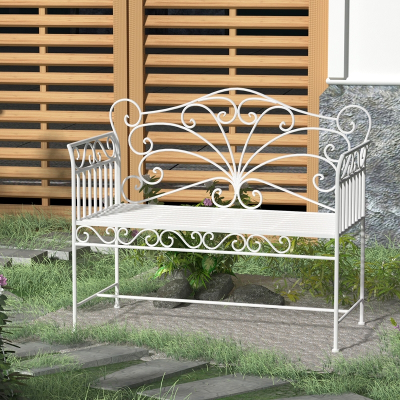 Best Heavy-Duty Garden Bench-White - Image 10