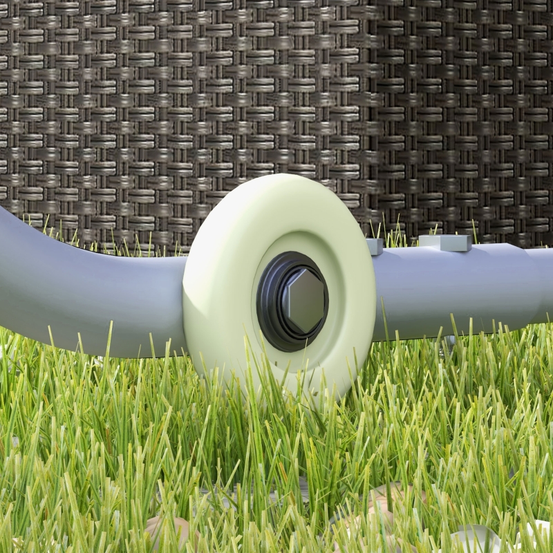 Best 3 x 3(m) Mobile Pergola Kit, Portable Garden Gazebo with Wheels, Sandbags, Steel Frame, UV-Resistant - Image 9