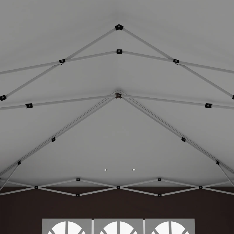 Best 3 x 6 m Pop Up Gazebo with Sides and Windows, Height Adjustable Wedding Camping Party Tent Canopy Marquee with Storage Bag for Garden, Event, Brown - Image 8