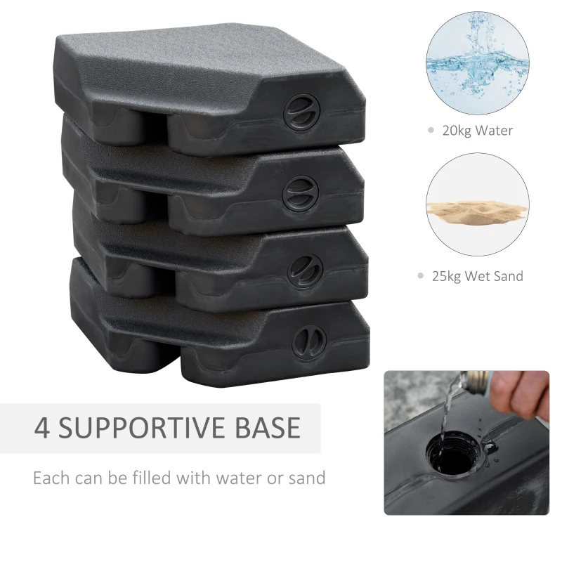 Best Steel Frame Outdoor Roma Cantilever Umbrella - Image 8