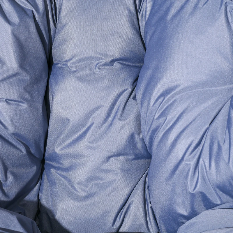 Best String Rattan Egg Chair, with Padded Seat Cushion - Grey/Black - Image 8