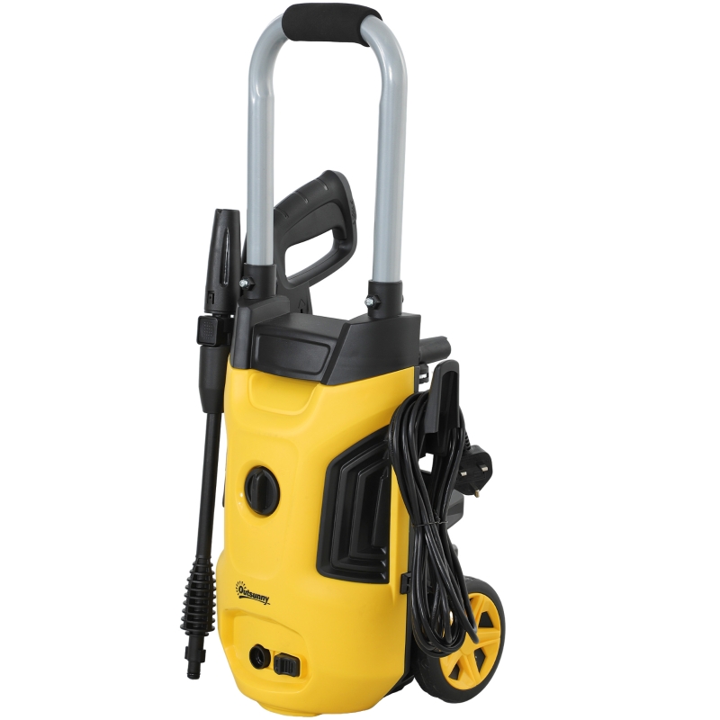 Best 1800W High Pressure Washer, 150 Bar Pressure, 420 L/h Flow, Portable Power Washer Jet Wash Cleaner with Adjustable Nozzle, 6M Hose, Steel Handle for Home Patio Car Driveway, Yellow - Image 11