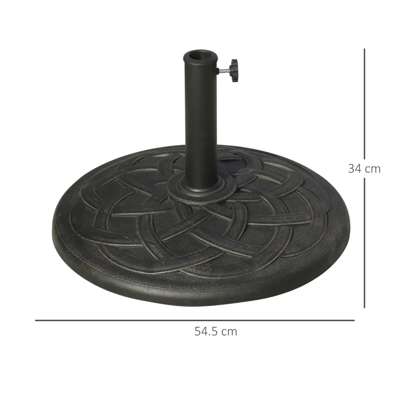 Best 19KG Resin Umbrella Base Garden Parasol Base Stand Round Sun Shade Holder Suitable For Pole Between Φ38mm to Φ48mm - Image 3