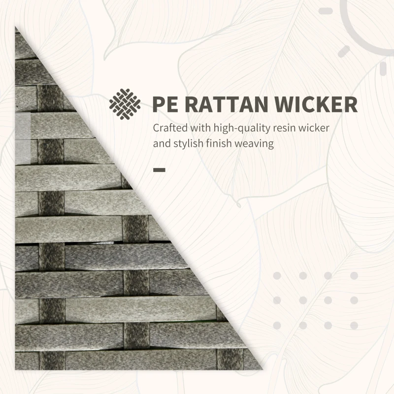 Best 3 Pieces Rattan Bistro Set, Wicker Garden Furniture Set with Storage Coffee Table and Chairs, Thickened Cushions for Outdoor, Patio, Balcony, Blue - Image 7