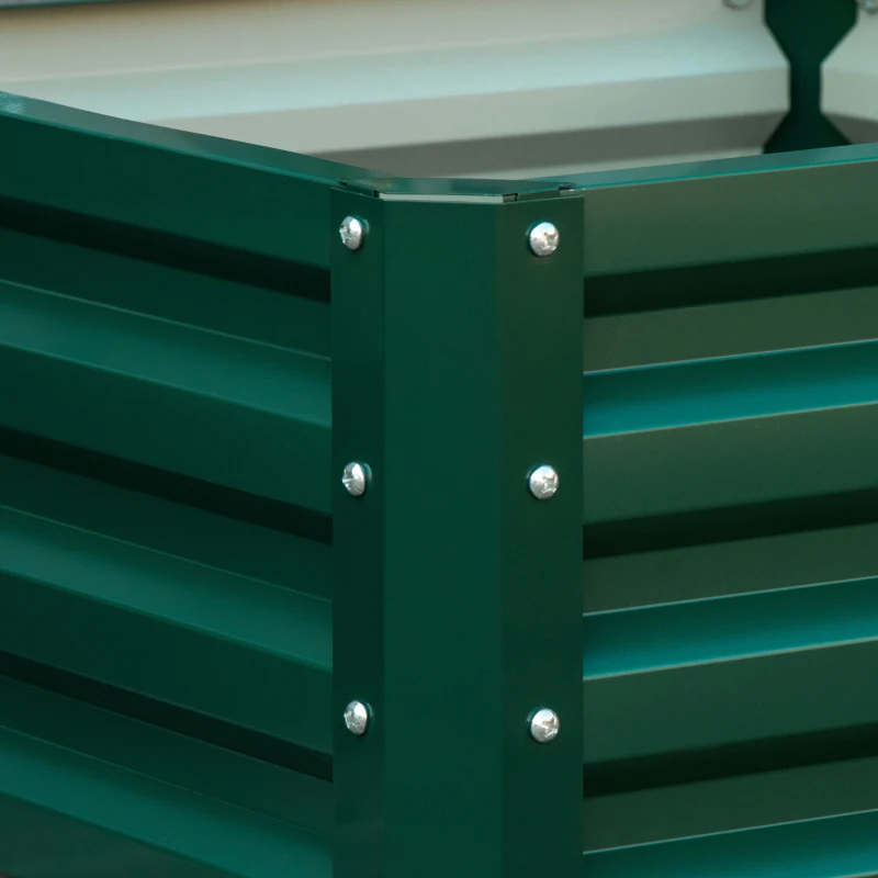 Best Set of Two 60 x 60cm Steel Planter Boxes - Green - Image 8