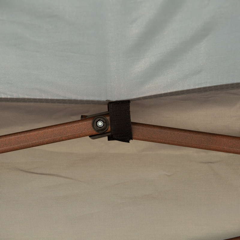 Best 3 x 3(m) Pop Up Gazebo, Double-roof Garden Tent with Netting and Carry Bag, Party Event Shelter for Outdoor Patio, Dark Grey - Image 9