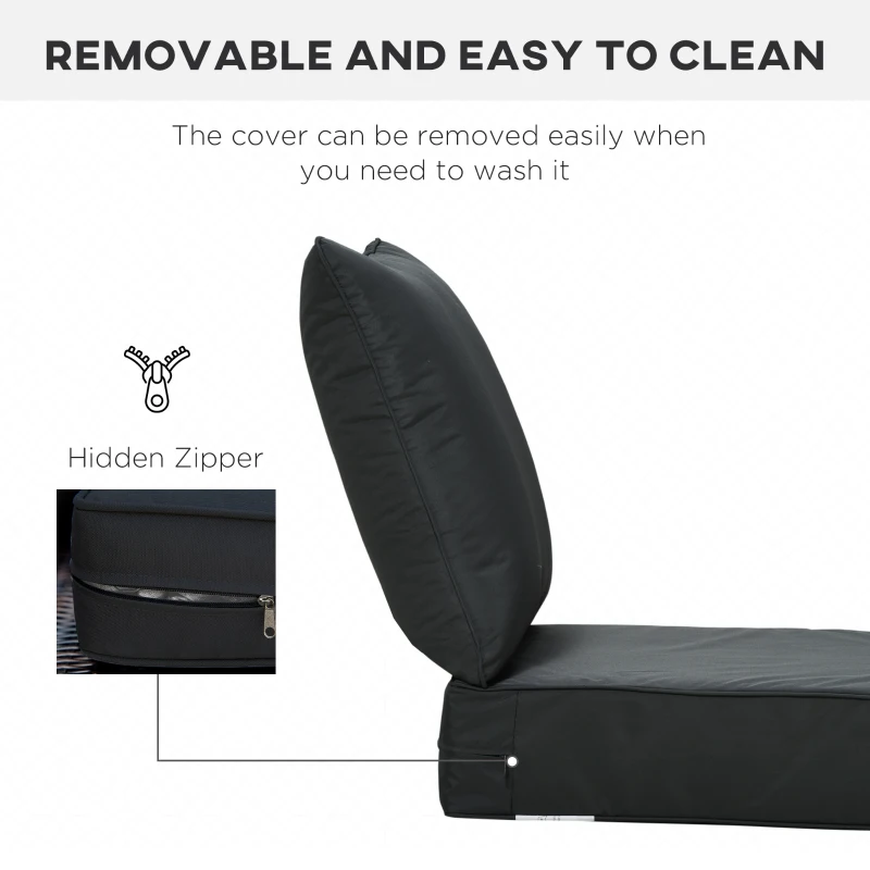 Best 4 Pcs Outdoor Seat and Back Cushion Set Patio Deep Seating Chair Replacement Cushion - Image 6