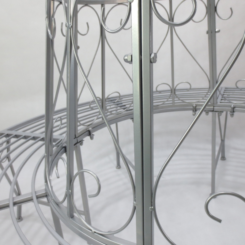 Best Outdoor Garden Metal Round Tree Bench Seat Diameter 160cm Height 90cm Silver - Image 9