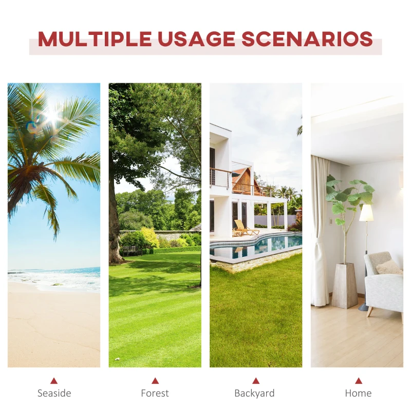 Best Outdoor Hammock with Stand, Free Standing Hammock with Arc Wooden Frame and 200 x 100cm Fabric, Garden Swing Hanging Bed with Safe Ropes, Multicolour - Image 7