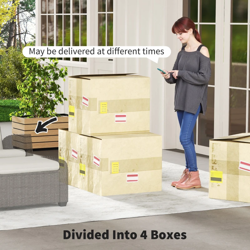 Best 5-Piece Rattan Garden Furniture Set with Cushions - Brown - Image 8