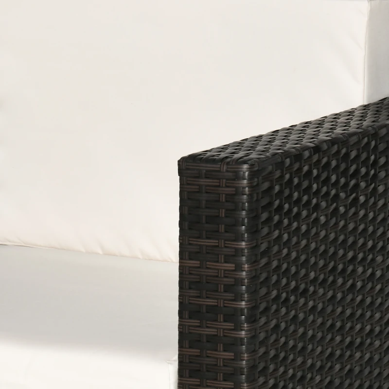 Best Single Seater Rattan Chair, PE Wicker Garden Armchair with 10 cm Thickened Cushion, All-Weather Rattan Garden Chair with Armrests, Brown - Image 8