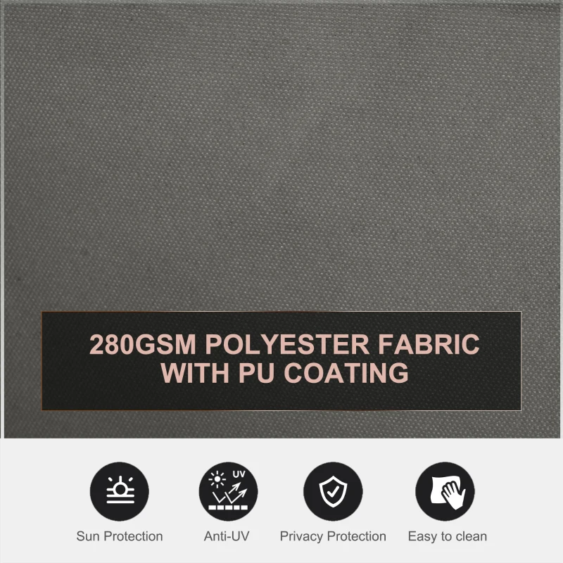 Best 6 x 2m Retractable Sun Side Awning Screen Fence Patio Garden Wall Balcony Screening Panel Outdoor Blind Privacy Divider Grey - Image 4