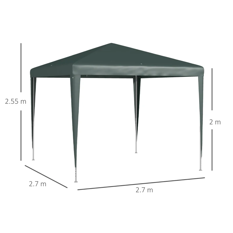 Best 2.7m x 2.7m Garden Gazebo Marquee Party Tent Wedding Canopy Outdoor(Dark Green) - Image 3
