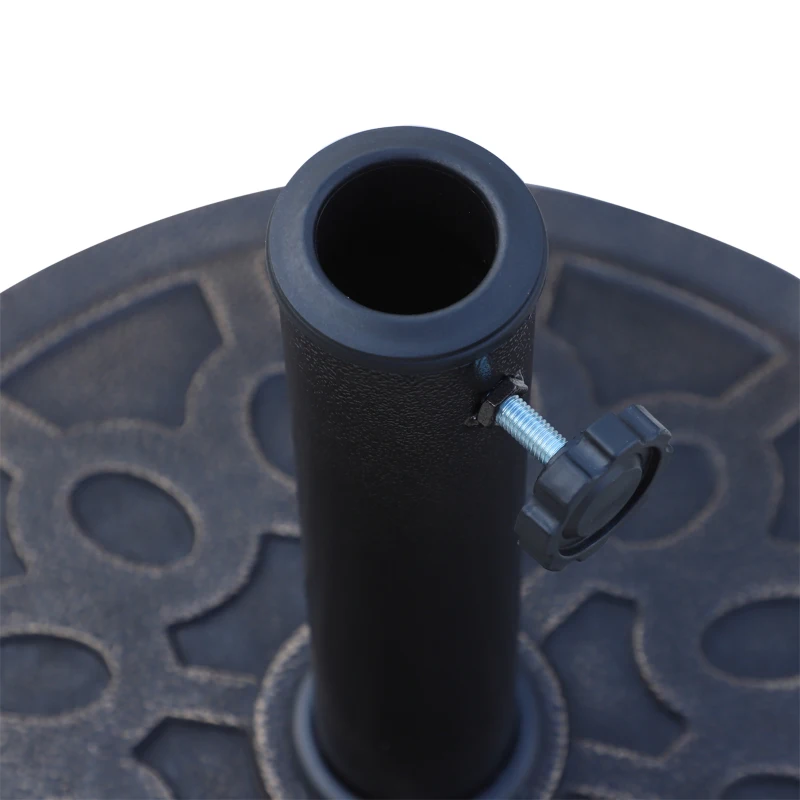 Best 13kg Resin Umbrella Stand Holder, Garden Parasol Base for 38mm or 48mm Outdoor Umbrella Poles, Bronze Tone - Image 7