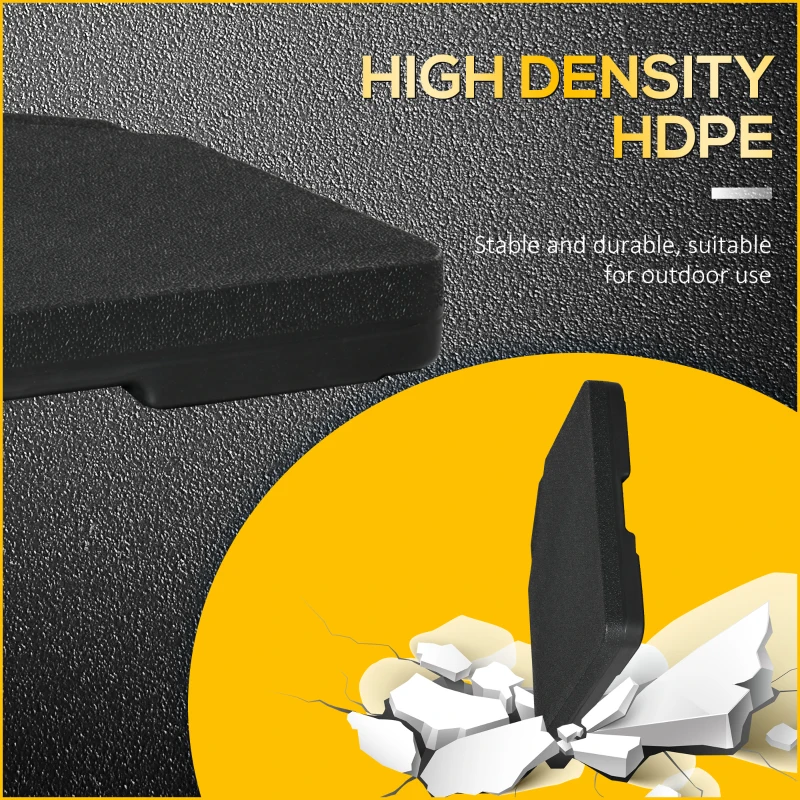 Best Four-Piece Plastic Cantilever Parasol Base - Black - Image 6